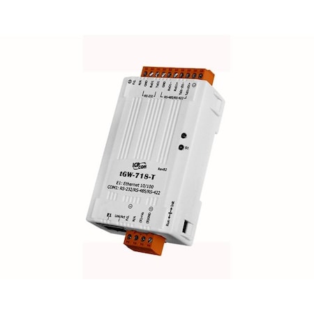 Icp Das Modbus TCP to RTU / ASCII gateway, 1 RS 232/422/485 port 10-pin Terminal Block tGW-718-T